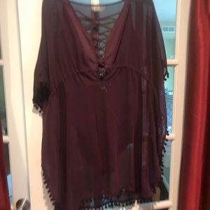 Bleu Rod Beattie coverup and bathing suit set